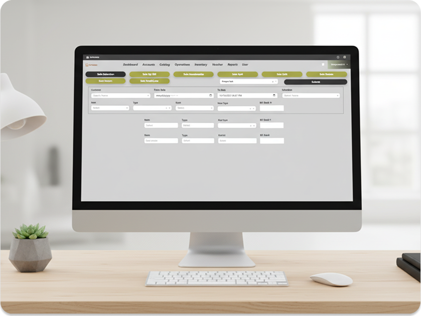 Jewellery Software Reports Interface
