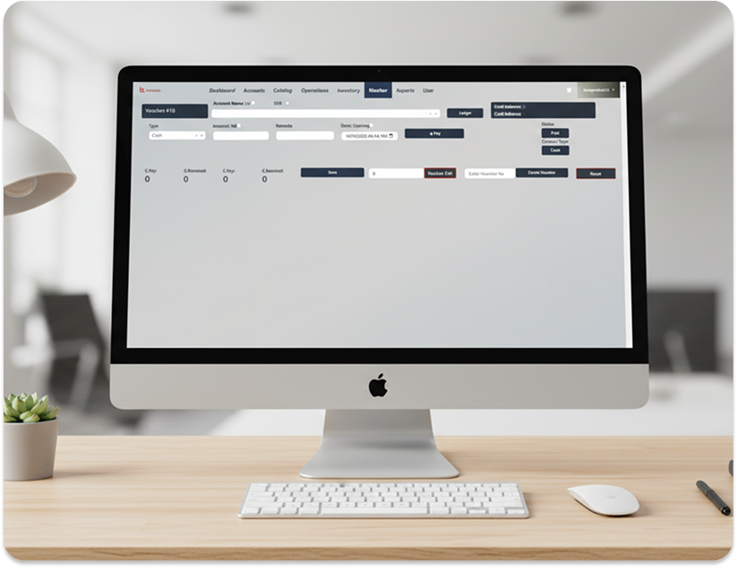 Jewellery Software Voucher Management Interface
